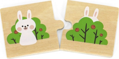 Puzzle druri edukativ Viga Match Opposites, 24 copa, Montessori, shumëngjyrësh