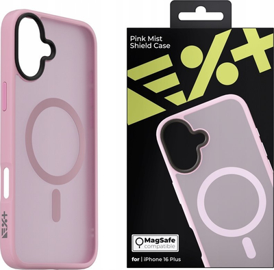 Mbrojtëse telefoni Next One Mist Shield MagSafe, për iPhone 16 Plus, rozë