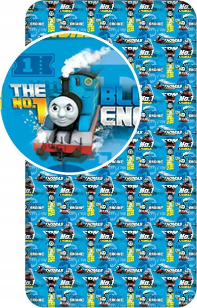 Çarçaf shtrati për kalamaj Jerry Fabrics Thomas &amp; Friends, pambuk 100%, 90 x 200 cm, shumëngjyrësh