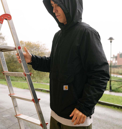 Jakne Carhartt Packable Anorak, Rain Defender, loose fit, e zezë