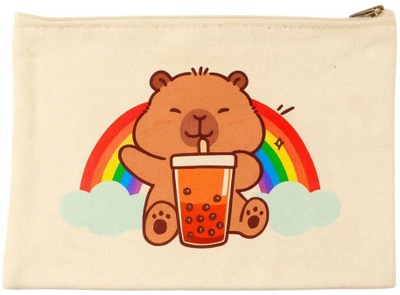 Çantë kozmetike Lean Toys Capybara, me zinxhir, multifunksionale