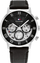 Orë dore Tommy Hilfiger 1710565, kronograf për burra, 44mm, me rrip lëkure të zezë