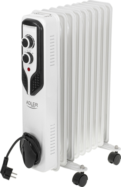 Radjator elektrik me vaj Adler AD 7809, 2000W, 9 element, i bardhë