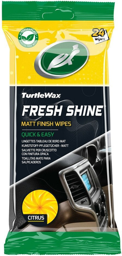 Peceta pastruese për pult Turtle Wax Tw Wipes Matte Dashboard, 24 copë, përfundim mat