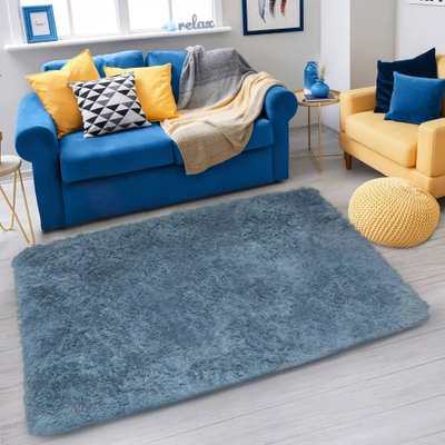 Tapet Strado Shaggy Rug, 60x90 cm, poliester, gri e çelët