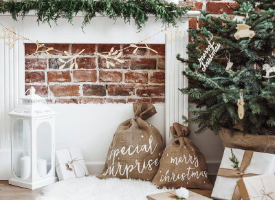 Garlandë druri për zbukurim Wooden Garland Mistletoe, 127 cm, krem bezhë
