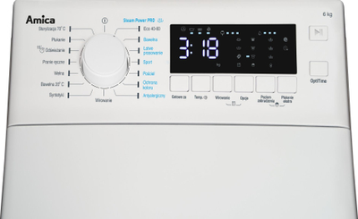 Lavatriçe me ngarkim nga lart Amica TWA1T610DLS, 6 kg, SteamPower Pro, e bardhë