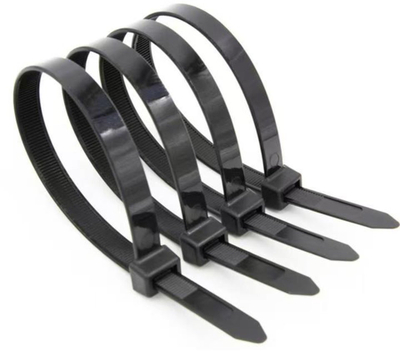 Организер за кабли ZOY Ties, 200mm, 100 парчиња, црни