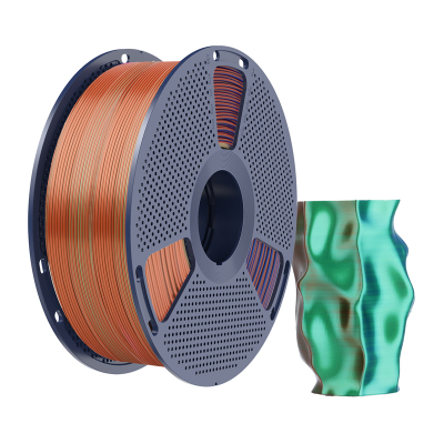 Filament 3D SUNLU Silk PLA Plus Tri-Colour, 1.75 mm, 1 kg, portokalli blu jeshile