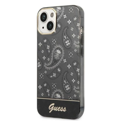 Këllëf telefoni Guess GUHCP14SHGBNHK për iPhone 14 6.1", paisley, i zi