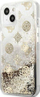 Mbrojtëse telefoni Guess Peony Liquid Glitter për iPhone 13 Mini 5.4", transparente, me shkëlqim flori