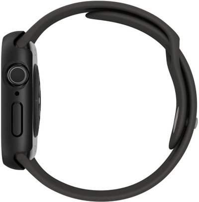 Mbulesë Uniq Nautic për Apple Watch 42mm, mbrojtëse plastike me xham, e zezë
