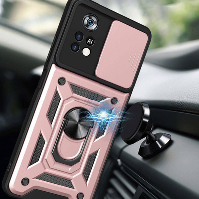Këllëf telefoni Tech-Protect Camshield Pro për POCO X4 Pro 5G, mbrojtës, me kapak kamere, i zi