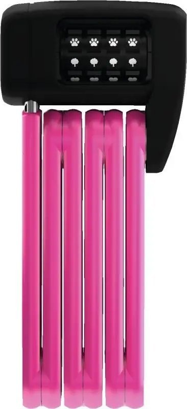 Bravë palosëse për biçikletë Abus Bordo Lite Mini 6055C/60, me kod numrash, 60 cm, rozë