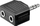 Adapter audio Goobay Mini, splitter 3.5 mm, 1x mashkull 2x femër, i zi