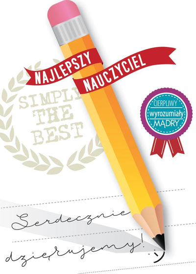 Kartolinë Kukartka Card B6 PP-1765 Best Teacher, madhësia B6, me tekst urimi, shumëngjyrëshe