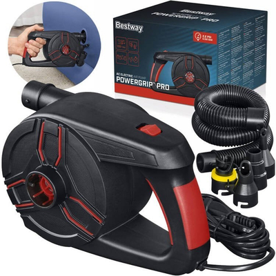 Електрична пумпа за надувување PowerGrip Pro, 1200 L/min, 220-240V, црна