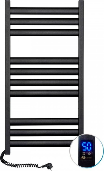 Radiator banjoje Navin Ellipse, elektrik, 500×1000 mm, sensor majtas, i zi