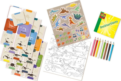 Set edukativ SES Creative I Learn Dinosaurs 14630, me dinosaurë, për kalamaj