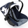 Sedilje kukulle Bayer Design Deluxe Car Seat, për kukulla deri 18", me mbulesë dielli, blu me të bardhë