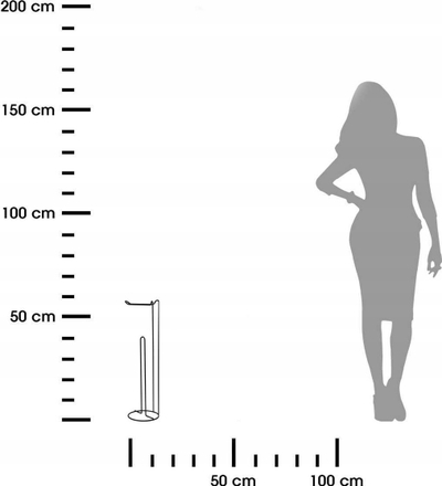 Stendë letre tualeti metalike, 54 cm, e zezë