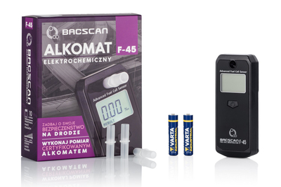 Alkooltest Breathalyzer BACscan F-45, sensor elektro-kimik, ekran LCD, i zi