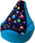 Puf сака Go Gift Blue Planet Pear Print XL, 130 x 90 cm, сина