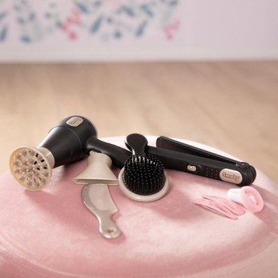 Set parukerie për fëmijë Smoby My Beauty Hairdresser, me tharëse flokësh, me aksesorë, shumëngjyrësh