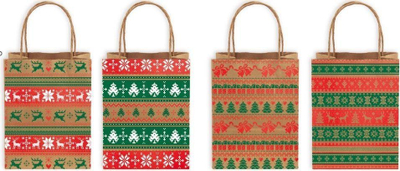 Qese dhurate NInvest Eco Gift Bag HB 8541 L, letër kraft, 42x32x11.5 cm, shumëngjyrëshe