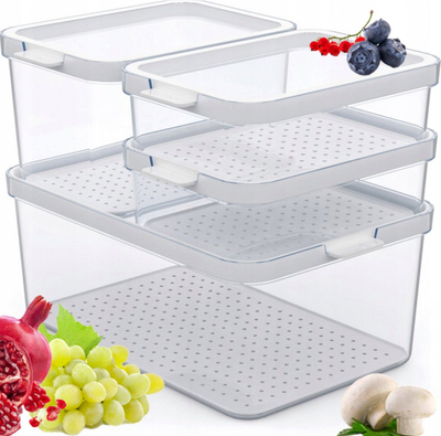 Organizues frigoriferi Rotho Cauma, 1.2L, plastikë transparente, i bardhë