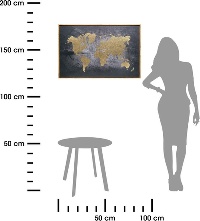 Pikturë muri Atmosphera World, në kornizë, 58x88 cm, shumëngjyrëshe
