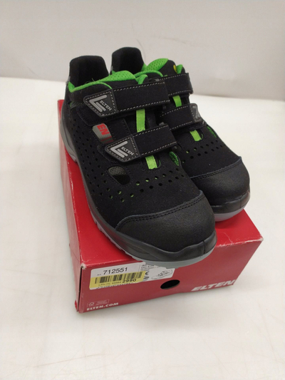 Sandale sigurie Elten Impulse Green Easy ESD S1P, pa hekur, nr. 41, të zeza me jeshile