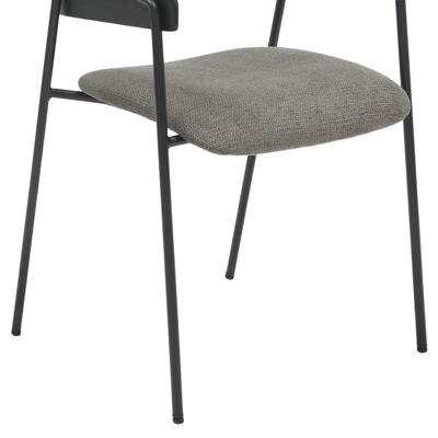 Karrige ngrënieje Korin 54x51x72,5Hcm (HM9975.02), zezë/ gri