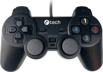 Gamepad C-Tech Callon, me kabllo USB, me dridhje, i zi