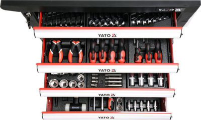 Set/kabinet me pajisje pune Yato, 6 sirtarë, 177 pajisje (YT-55300)