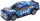 Makina me pult RC Racing Car, trup me drita, 27MHz, e zezë blu