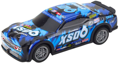 Makina me pult RC Racing Car, trup me drita, 27MHz, e zezë blu