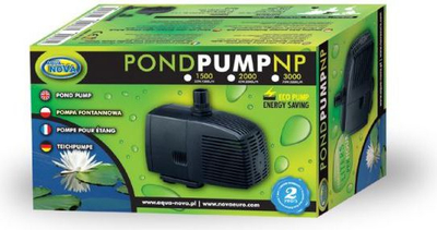 Pompe shatërvani Aqua Nova Fountain Pump 1500l/h, 25W, e zezë