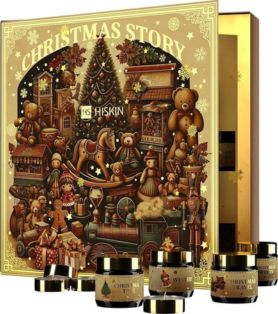 Kalendar adventi HiSkin Fairytale Book, set me 24 qirinj soje, me era të ndryshme