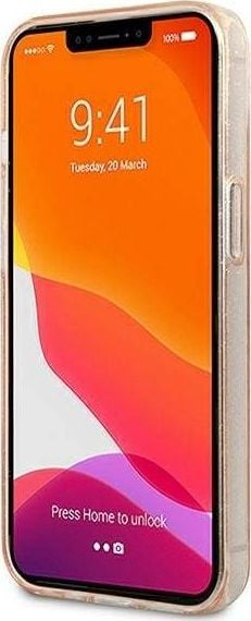 Futrollë telefoni Karl Lagerfeld KLHCP13SKCTUGLGO, për iPhone 13 mini 5.4", hardcase me glitter, e artë