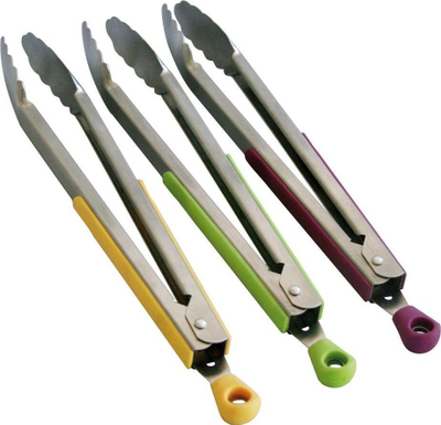 Pinca kuzhine Axentia Kitchen and Grill, 34 cm, çelik inox, me shumë ngjyra
