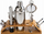 Set koktejli Klausberg KB-7654, 13 pjesë, çelik inox, argjendtë