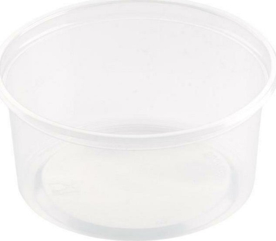 Kupa sallate Delipack Round PP 250 ml, set 20x50 copë, transparente