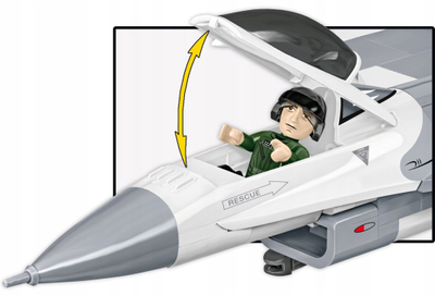 Set ndërtimi Cobi Armed Forces F-16C Fighting Falcon 5910, 463 pjesë, shkalla 1:48, gri