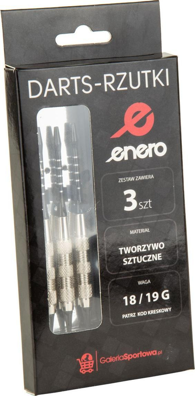 Shigjeta dart ENERO, plastike, 18 g, 3 copë, të zeza