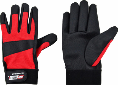 Dorëza pune AW Tools Workwear, masë XL 10, poliuretan, të kuqe me të zeza