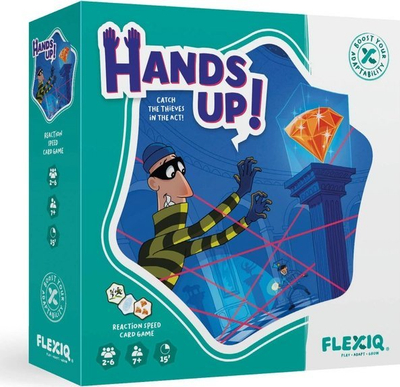 Lojë me letra FlexiQ Hands Up, për familje, 2 deri në 6 lojtarë, shumëngjyrëshe