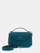 Çantë dore GUESS Evie Top Handle Flap, kompakte, ngjyrë teal