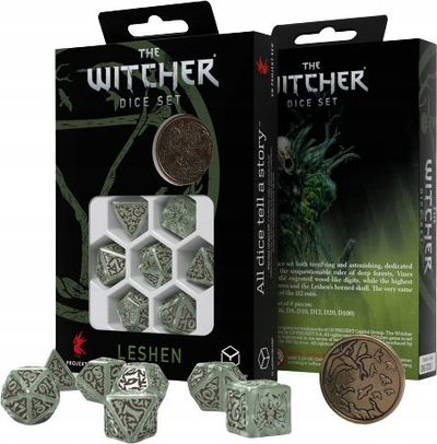 Set zare Witcher Q Workshop Leshen the Totem Builder, 7 copë, me monedhë, jeshile