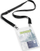 Badge qafe Durable Event Badge A6, me mbajtëse transparente, i zi